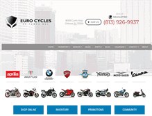 Tablet Screenshot of eurocyclesoftampabay.com